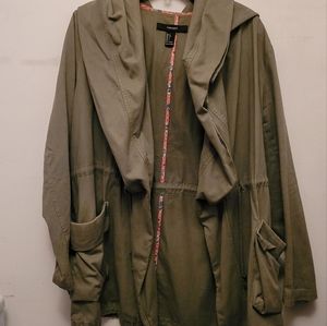 FOREVER21 spring trench size L army green